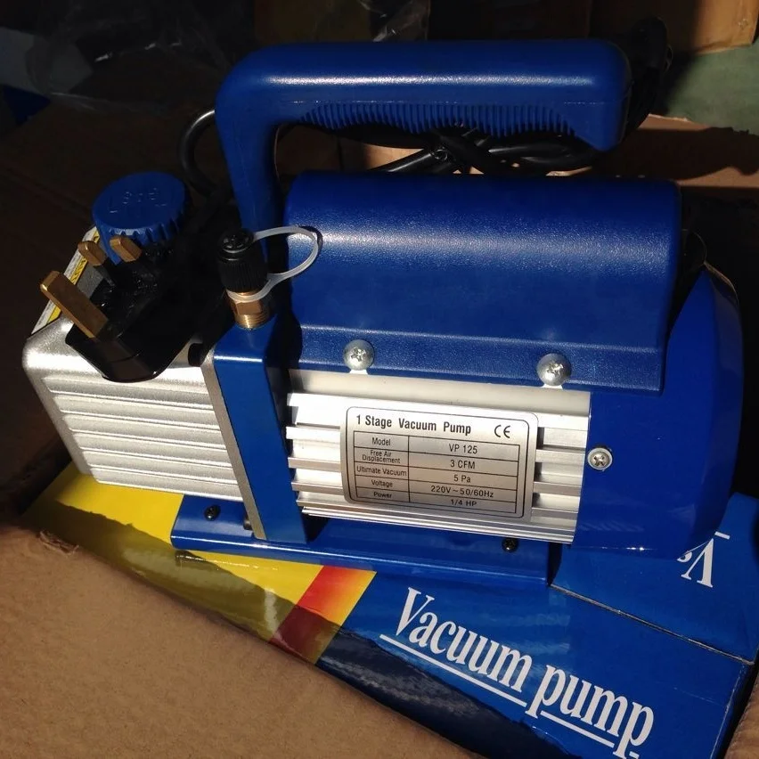 1/4hp Mini vacuum pump 3CFM 220V 50HZ/60HZ 1/4" Flare VP125 Single Stage Vacuum Pump For Household air conditioning