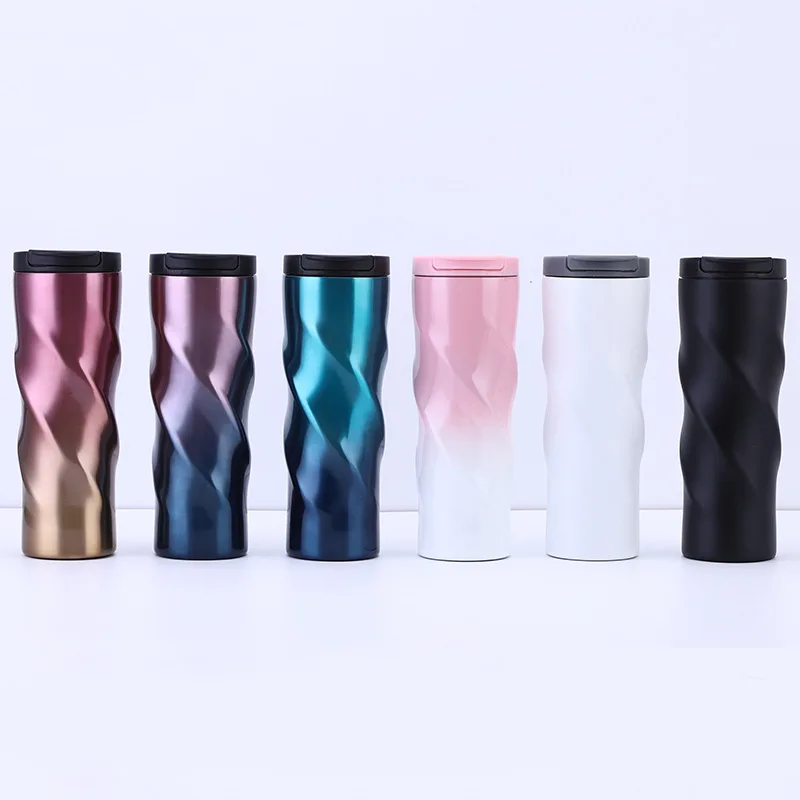 Madou Rhombus Wavy Grain Design Coffee Cup With Straw Gradual Color Car Vacuum Stainless Steel Thermos Bottle, 6 colors
Madou Rhombus Wavy Grain Design Coffee Cup With Straw Gradual Color Car Vacuum Stainless Steel Thermos Bottle, 6 colors