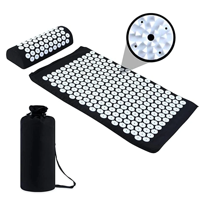 Spikes Organic Relief Yoga Massage Eco Acupressure Mat And Neck Pillow Set, Black,green,blue,purple,gray
Spikes Organic Relief Yoga Massage Eco Acupressure Mat And Neck Pillow Set, Black,green,blue,purple,gray