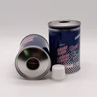 Hot Deal Tin Producer 250ml 500ml 1l Small Empty Brake Oil Fluid Tin Can Round Tin Bottle Engine Oil Cleaning Oil Packaging