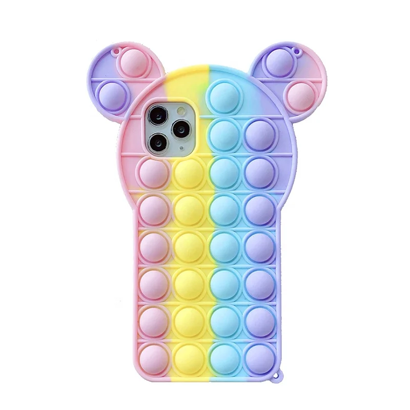 Soft silicon Mouse Ear Cover Push Pop it Bubble Fidget Sensory Toy Design mobile Phone case for iPhone 12 pro max, Colorful
Soft silicon Mouse Ear Cover Push Pop it Bubble Fidget Sensory Toy Design mobile Phone case for iPhone 12 pro max, Colorful