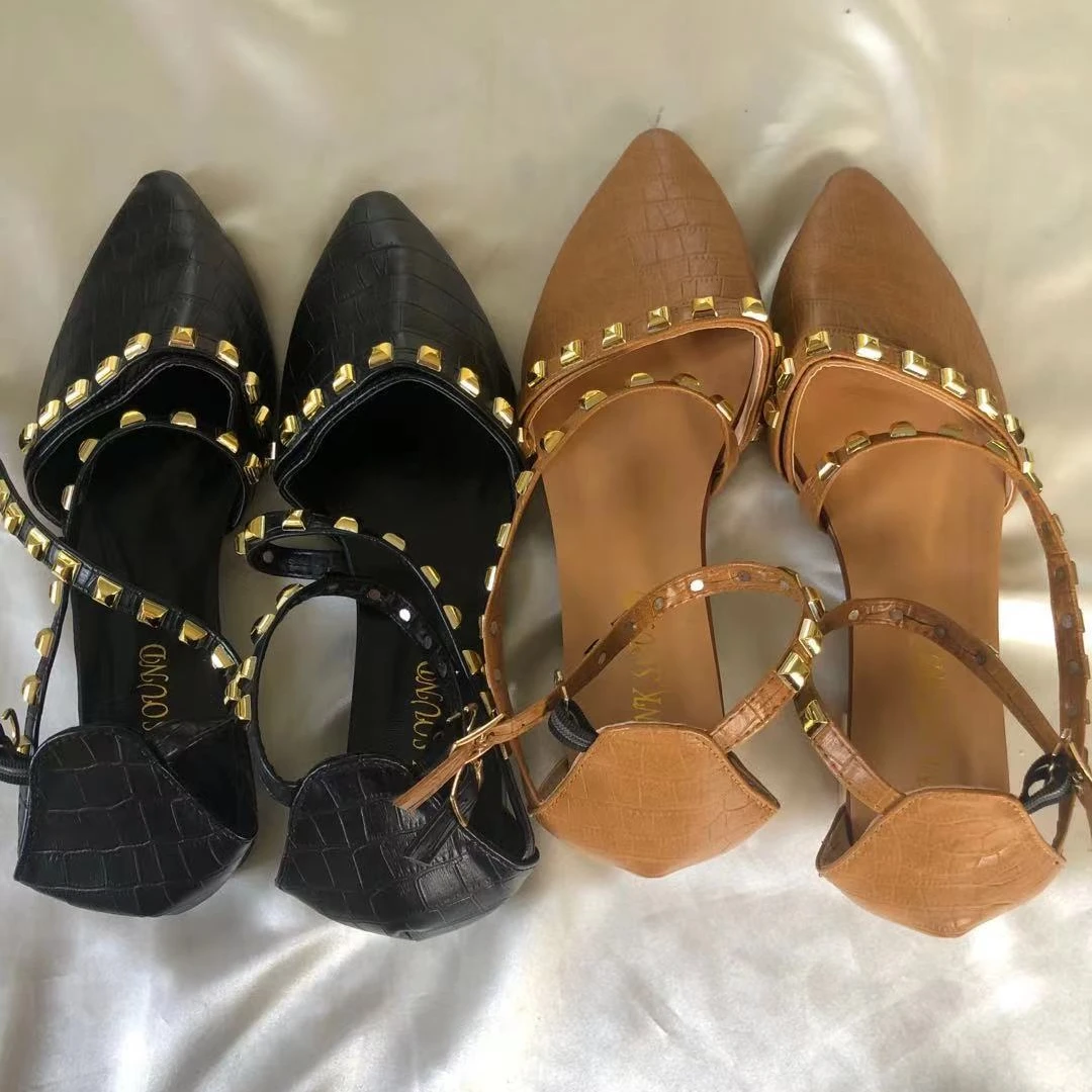 JANHE sapato chaussure Design Rivets Chi Ankle Strap pointed toe flat shoes sexy mule female women flat office shoes, 2 colors
JANHE sapato chaussure Design Rivets Chi Ankle Strap pointed toe flat shoes sexy mule female women flat office shoes, 2 colors
