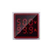 Square LED Digital Voltmeter Ammeter Signal Lights Volt Voltage Current Combo Meter Indicator Tester Measuring AC 60-500V 0-100A