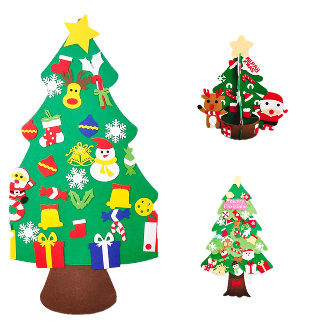 Wholesale felt Christmas tree puzzle DIY children's toys creative 3D felt Christmas decorations wall decoration
Wholesale felt Christmas tree puzzle DIY children's toys creative 3D felt Christmas decorations wall decoration