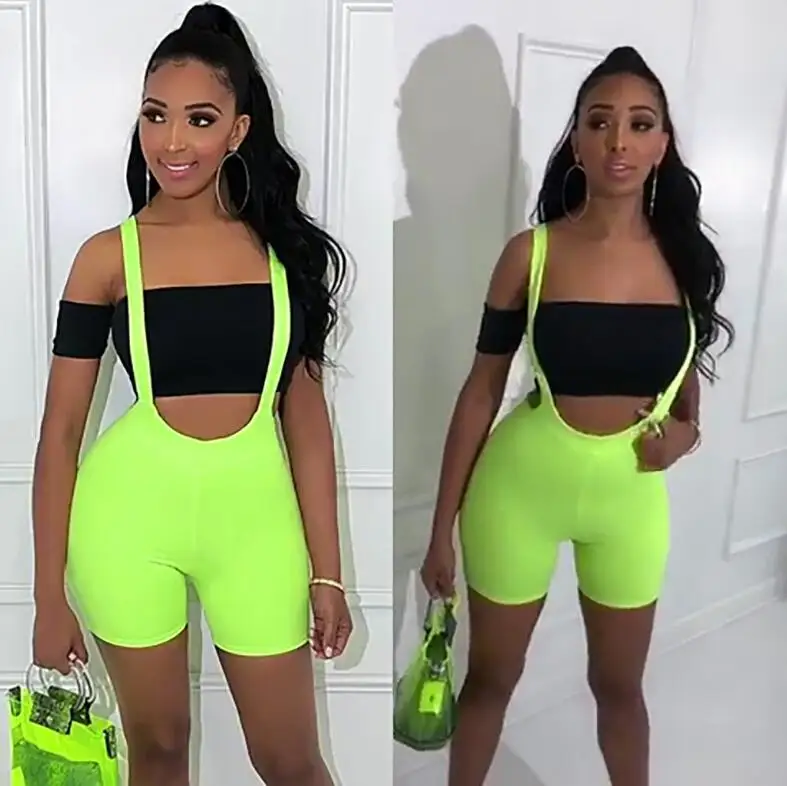 Neon jumpsuit ladies high waist playsuits women short punk bodycon biker shorts Hot pants
Neon jumpsuit ladies high waist playsuits women short punk bodycon biker shorts Hot pants
