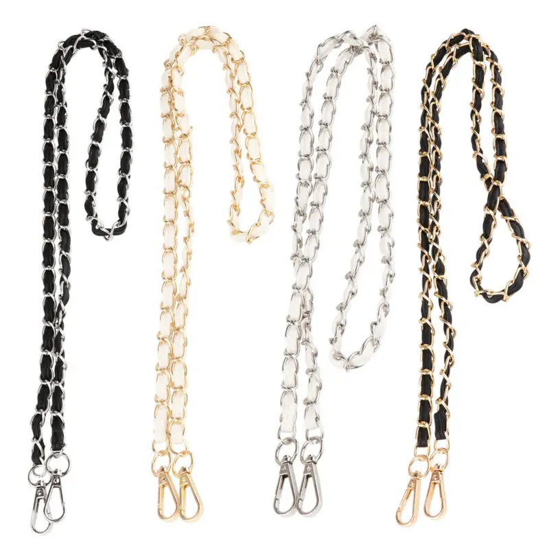 IEFIEL Bag Chain Strap Metal 119cm with Button PU Leather Replacement for Purse Handbag Shoulder Bag Fashion Decor Gift, Black
IEFIEL Bag Chain Strap Metal 119cm with Button PU Leather Replacement for Purse Handbag Shoulder Bag Fashion Decor Gift, Black