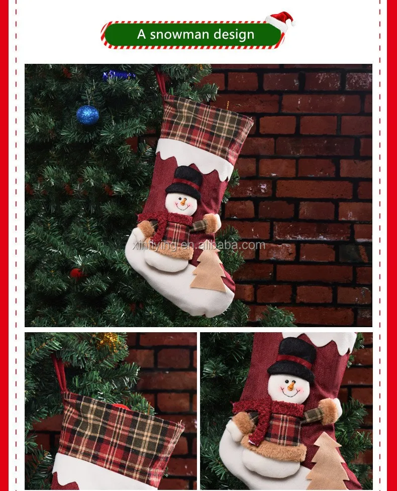 christmas decorations christmas drawstring gift bag candy bags