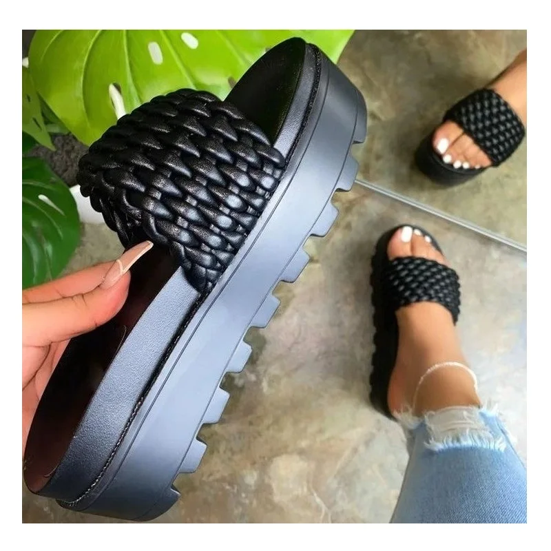 2021 Summer Women's Woven Platform Sandals Open Toe Slippers Solid Girls' Outdoor Shoes Plus Size 43 D0539
2021 Summer Women's Woven Platform Sandals Open Toe Slippers Solid Girls' Outdoor Shoes Plus Size 43 D0539
