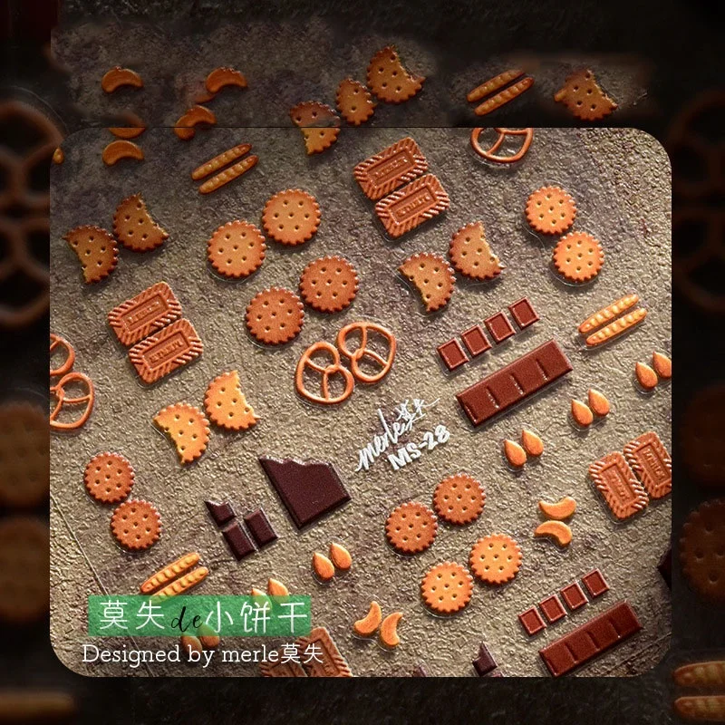 Paso Sico 2021 Brand New Lovely Food Series 5D Relief Cookies Fruits Embossment Nail Stickers Decals Japanese Style
Paso Sico 2021 Brand New Lovely Food Series 5D Relief Cookies Fruits Embossment Nail Stickers Decals Japanese Style