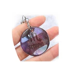 Kawaii Car Acrylic Key Ring Zodiac Sign Keychain Acrylic Keychain