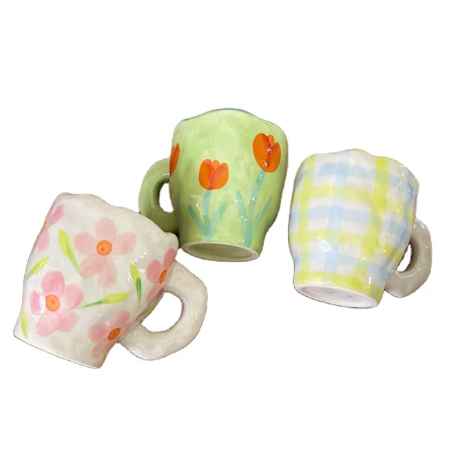 Japan Style Irregular Pink Flower Handmade Coffee Milk Breakfast Ceramic Cup, 4 colors
Japan Style Irregular Pink Flower Handmade Coffee Milk Breakfast Ceramic Cup, 4 colors
