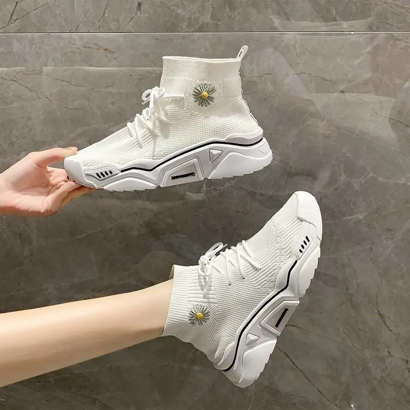 High-top Sneakers Women's Small Daisy Breathable Stretch New High-top Flat-bottom Front Lace-up Casual Women Shoes
High-top Sneakers Women's Small Daisy Breathable Stretch New High-top Flat-bottom Front Lace-up Casual Women Shoes
