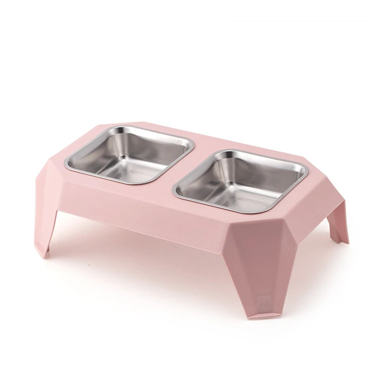Wholesale fashionable cat pet bowl plastic high-leg stainless steel double bowl, Blue/pink/green
Wholesale fashionable cat pet bowl plastic high-leg stainless steel double bowl, Blue/pink/green
