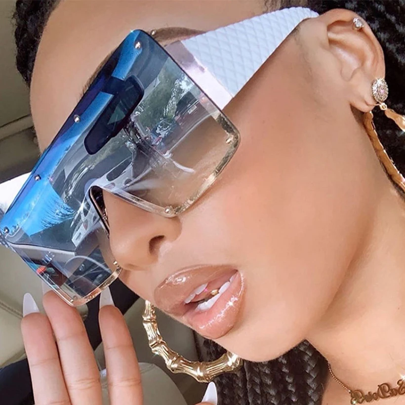 2021 Online Newest Women Fashion Luxury Oversized Square One Lens Rivet Sunglasses Shades
2021 Online Newest Women Fashion Luxury Oversized Square One Lens Rivet Sunglasses Shades