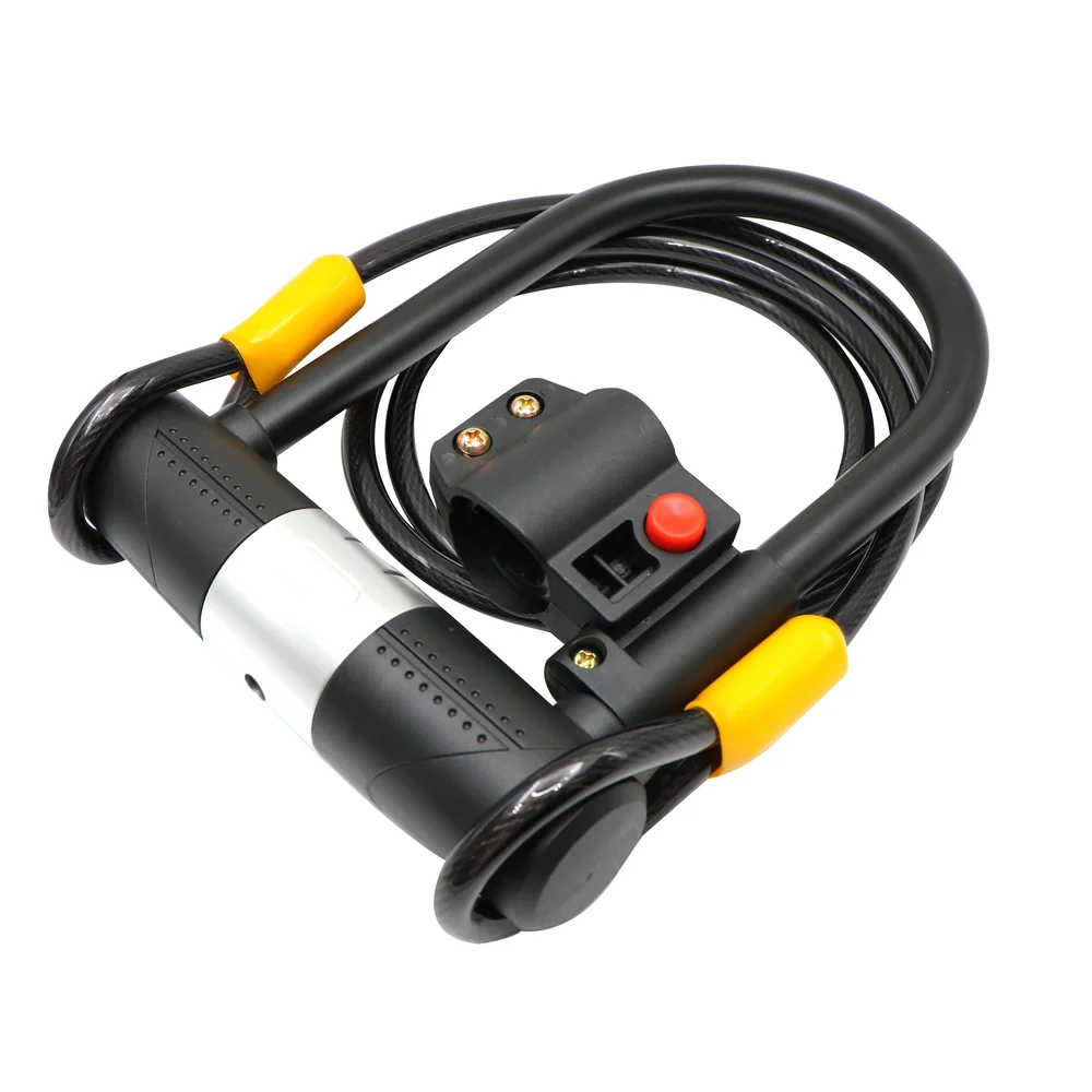 Wear resistant anti-theft 16mm steel shackle Heavy Duty Security combination U type bicycle Lock with cable, Black u lock
Wear resistant anti-theft 16mm steel shackle Heavy Duty Security combination U type bicycle Lock with cable, Black u lock