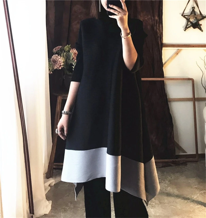 Wholesale plus size top pleated dress for women patchwork pleated top, Customized color
Wholesale plus size top pleated dress for women patchwork pleated top, Customized color
