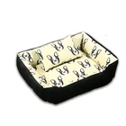 High quality canvas PP cotton orthopedic dog bed memory foam pet bed