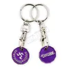 house shaped trolley coin keyring, trolley token keyring, promotional keyring
