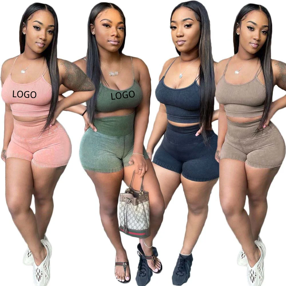 Spot Goods Two Piece Set Woman Clothing Casual Women Outfits Solid Color Camisole High Waist Shorts Summer Two Piece Set 
Spot Goods Two Piece Set Woman Clothing Casual Women Outfits Solid Color Camisole High Waist Shorts Summer Two Piece Set