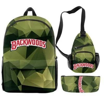 Hot Selling 3Pcs Backwoods Cigar Backpack Rucksack 3D Printed Water Proof Backwoods Cross Body Laptop Book Bags
Hot Selling 3Pcs Backwoods Cigar Backpack Rucksack 3D Printed Water Proof Backwoods Cross Body Laptop Book Bags