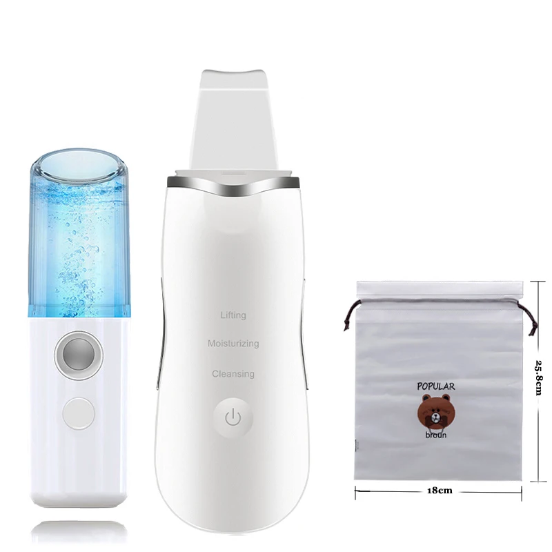 Ultrasonic Skin Scrubber Facial Skin Scrubber Electric SPA Blackhead Remover Facial Cleaner Spatula Face Lifting Massager
Ultrasonic Skin Scrubber Facial Skin Scrubber Electric SPA Blackhead Remover Facial Cleaner Spatula Face Lifting Massager
