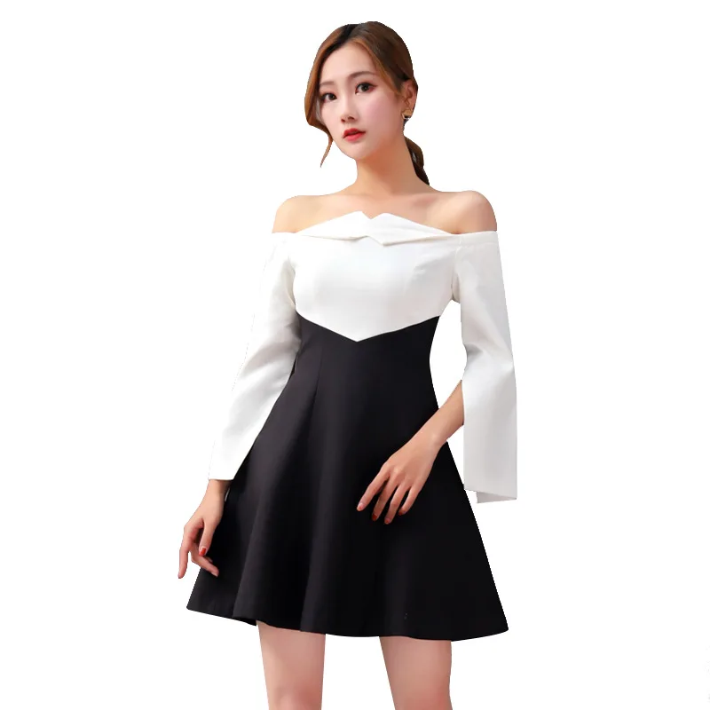 2021 Spring And Summer New Fashion Sexy One-shoulder Black And White Stitching Slim Dress With Split Sleeves Casual Dress, Shown
2021 Spring And Summer New Fashion Sexy One-shoulder Black And White Stitching Slim Dress With Split Sleeves Casual Dress, Shown