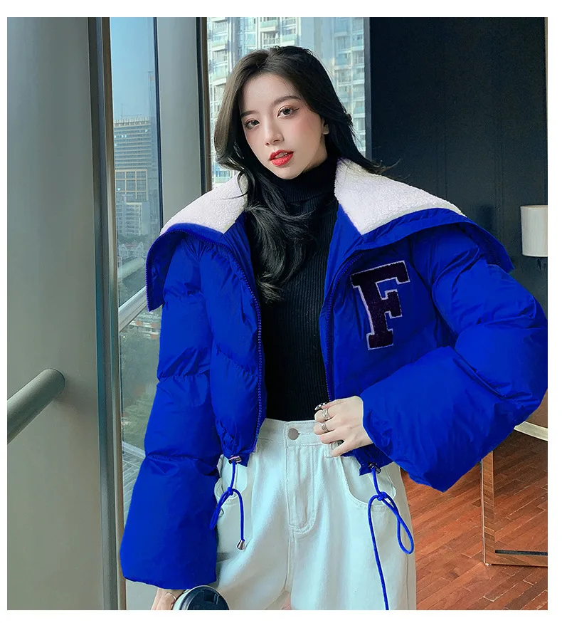 Women's 2021 Korea Style embroidered Letter Fashion Lambswool Thicker Warm Coat Turn Down Collar Cotton Jacket
Women's 2021 Korea Style embroidered Letter Fashion Lambswool Thicker Warm Coat Turn Down Collar Cotton Jacket