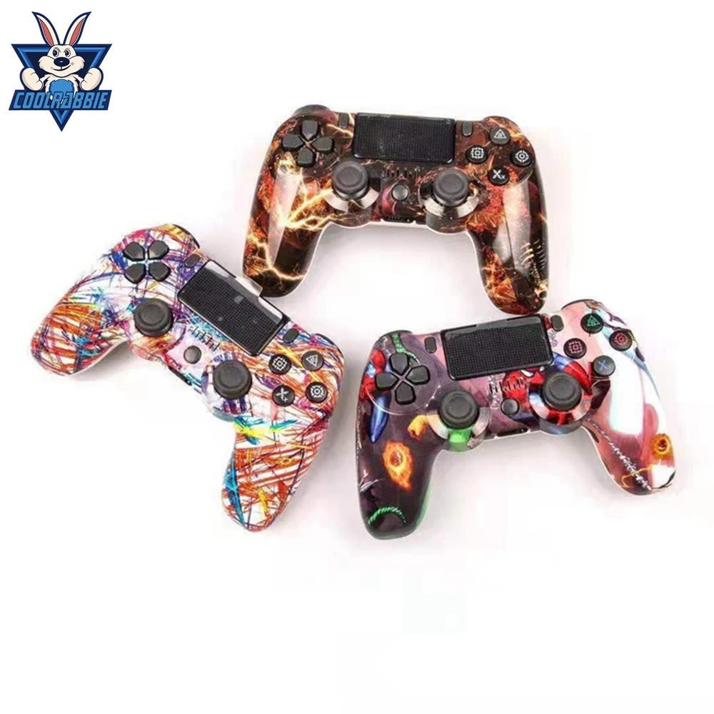 

CoolRabbie Custom PS4 Game Controller Wireless Joypad Gamepad Joystick For PS4 Controller Wireless Controle de ps4, Black/white/oem cartoon painting effect