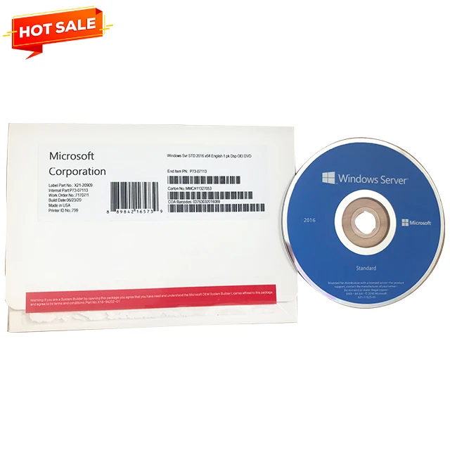Windows Server 2016 Stardard / Datacenter Windows Server 2016 STD DVD Full Package 6 Months Guaranteed
Windows Server 2016 Stardard / Datacenter Windows Server 2016 STD DVD Full Package 6 Months Guaranteed