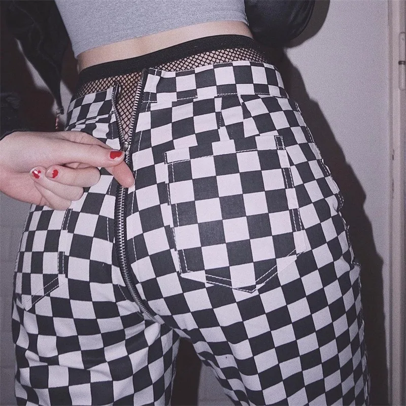 X00511C Plaid Zipper Checkered Straight Pants Women Fashion Casual Slim Pockets Long Pants Black White Pencil Pantalon Femme, Red/black/pink/khaki/white
X00511C Plaid Zipper Checkered Straight Pants Women Fashion Casual Slim Pockets Long Pants Black White Pencil Pantalon Femme, Red/black/pink/khaki/white