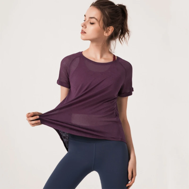 Fitness Running Loose training Crop Top Yoga Sport Women Tops Shirt, Same as picture shows
Fitness Running Loose training Crop Top Yoga Sport Women Tops Shirt, Same as picture shows