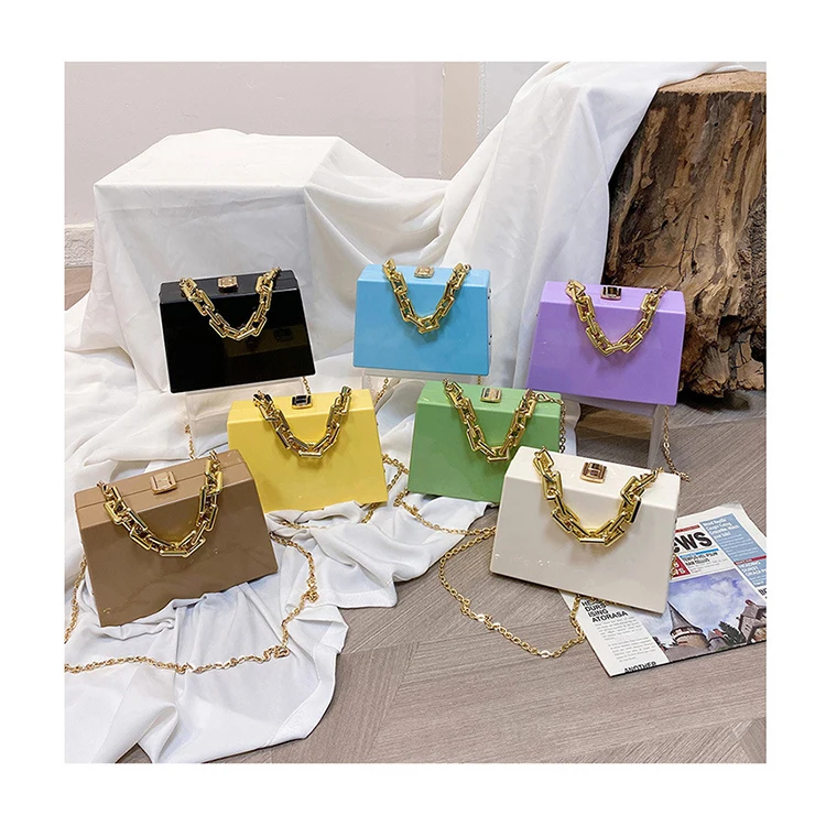 Women Acrylic Box Messenger Bags New Trendy Square Shoulder Bags Solid Color Designer Chain Purses and Handbags Small Tote Bags
Women Acrylic Box Messenger Bags New Trendy Square Shoulder Bags Solid Color Designer Chain Purses and Handbags Small Tote Bags