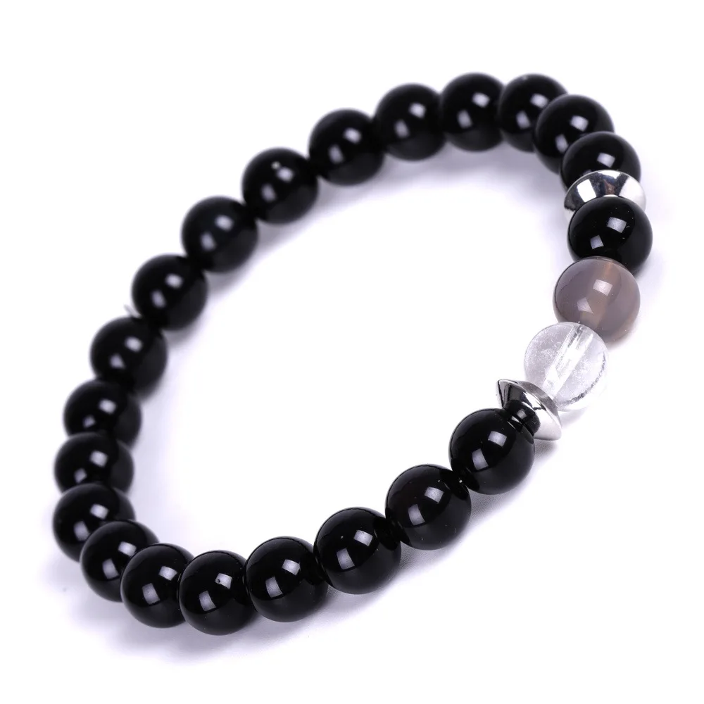 Day and Night Bracelet Grey Onyx Bracelet Bright Black Stone White Crystal Bracelet Jewelry, Photo color
Day and Night Bracelet Grey Onyx Bracelet Bright Black Stone White Crystal Bracelet Jewelry, Photo color