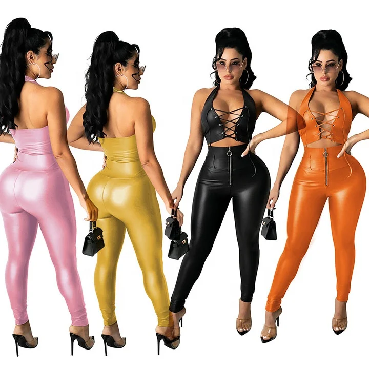 DLL-Y097 Best selling crop top and pants suit sexy clubwear bandage sexy two pieces outfits leather 2 piece set women
DLL-Y097 Best selling crop top and pants suit sexy clubwear bandage sexy two pieces outfits leather 2 piece set women