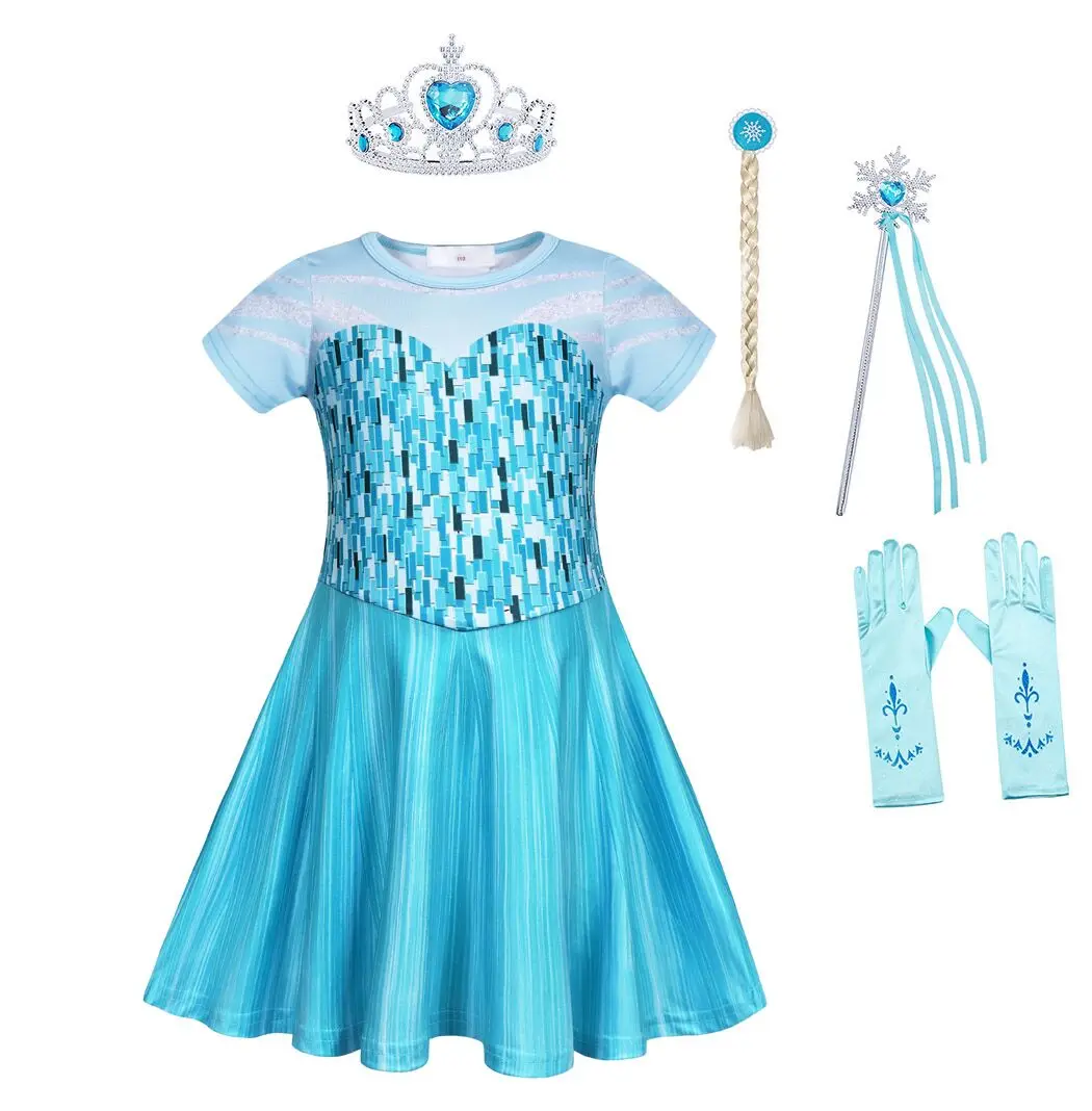 Cosplay Clothes Girls Children Clothing Set Snow Princess Anna Dress Fancy Girls Party Costumes 5pcs
Cosplay Clothes Girls Children Clothing Set Snow Princess Anna Dress Fancy Girls Party Costumes 5pcs