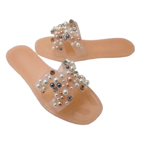 

Travel Slippers Summer Men PVC Flip Flop Fancy Jelly Sandals Custom Sliders Plastic Girls Flat for Women Pink Slides 0005