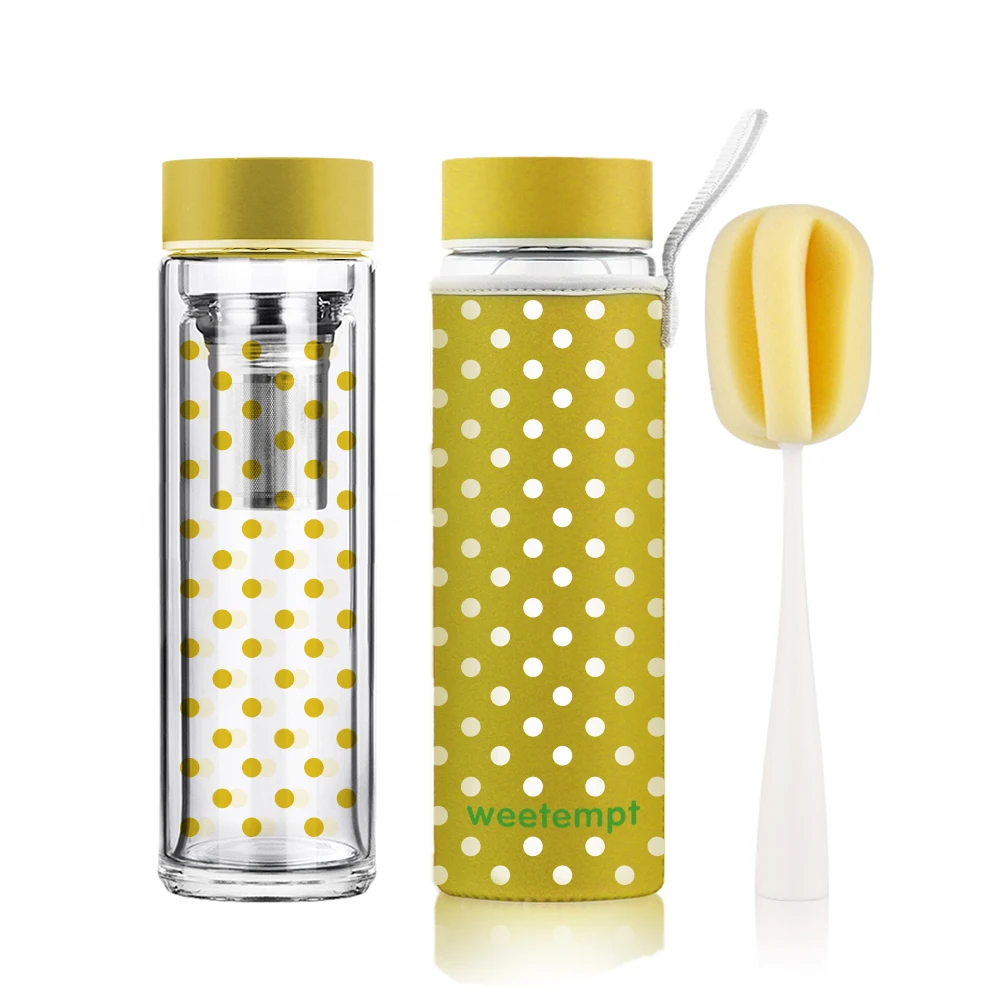 Double Wall Glass Water Bottle with Sleeves BPA Free Tea Infuser Bottle Bamboo Lid Glass Bottle Custom Logo Outdoor Adults, Customized color
Double Wall Glass Water Bottle with Sleeves BPA Free Tea Infuser Bottle Bamboo Lid Glass Bottle Custom Logo Outdoor Adults, Customized color