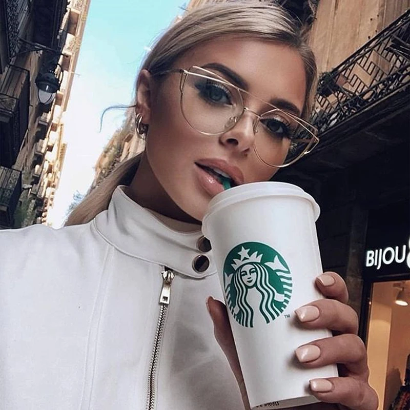 Fashion Glasses Women Vintage Cateye Eyeglasses Frame Metal Myopia Optical Eyewear Transparent Lens Comfort Light Spectacle
Fashion Glasses Women Vintage Cateye Eyeglasses Frame Metal Myopia Optical Eyewear Transparent Lens Comfort Light Spectacle