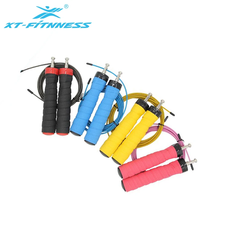 Professional adjustable steel cable pink speed strong skipping weighted steel jump rope, Black,blue,yellow,pink 
Professional adjustable steel cable pink speed strong skipping weighted steel jump rope, Black,blue,yellow,pink