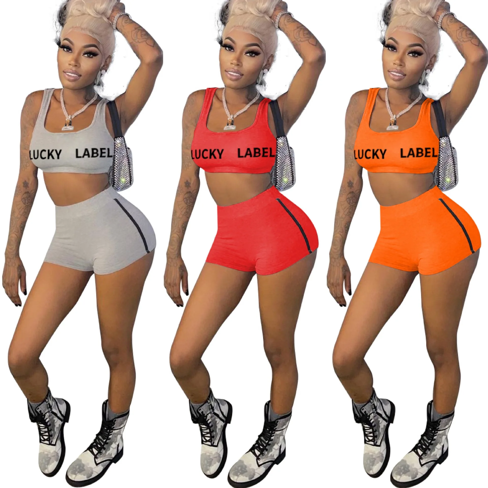 lucky label club suits summer nigh wear streetwear tank tops shorts sets 2pcs women ladies clothing outfits
lucky label club suits summer nigh wear streetwear tank tops shorts sets 2pcs women ladies clothing outfits