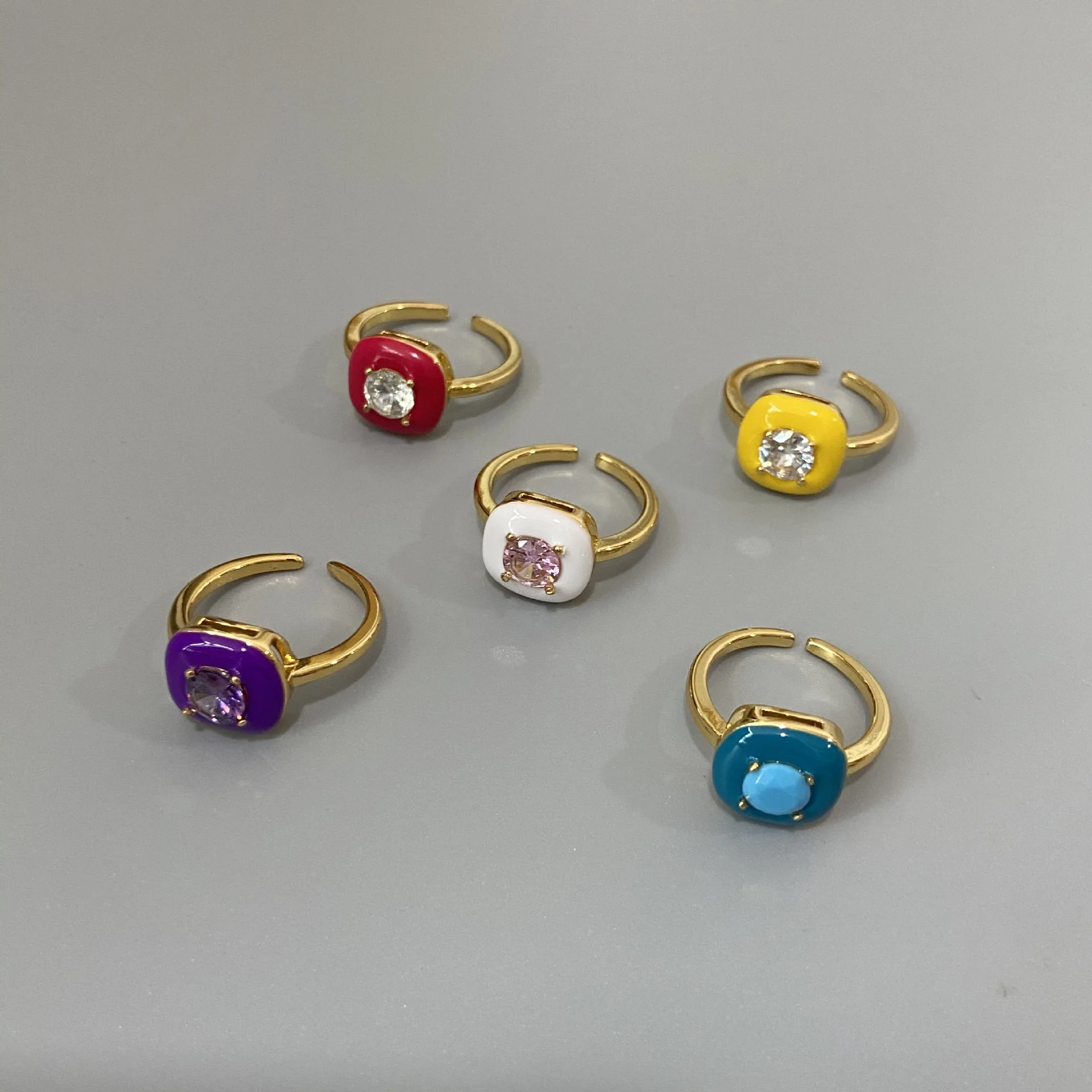 colorful zircon enamel ring fashion gold plated ring
colorful zircon enamel ring fashion gold plated ring