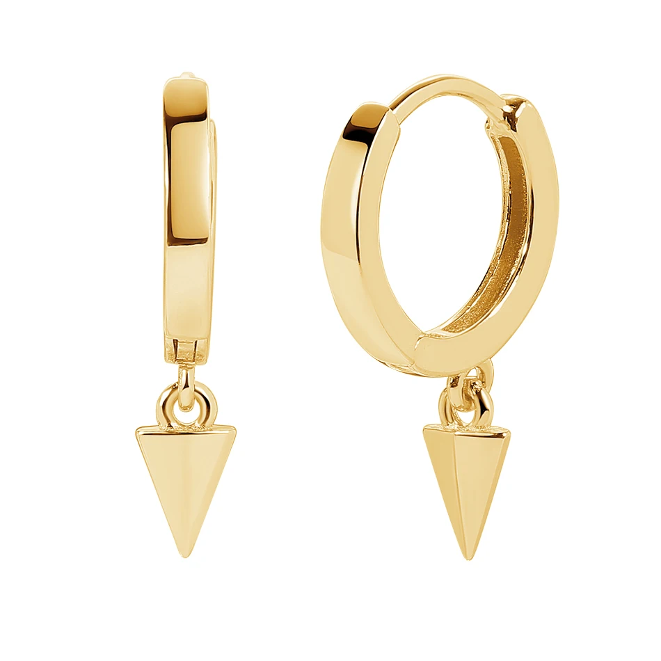 Fashion style 925 Sterling Silver Pyramid Drop Hoop Earrings 18K gold Plated Huggie Earrings For Women
Fashion style 925 Sterling Silver Pyramid Drop Hoop Earrings 18K gold Plated Huggie Earrings For Women