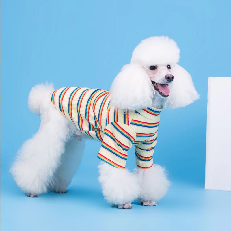 High Quality Pet Clothes Dog T-shirt For Autumn New Korea Best Selling Striped Dog Clothes Pet T-Shirt Puppy Clothes Wholesale, Blue yellow
High Quality Pet Clothes Dog T-shirt For Autumn New Korea Best Selling Striped Dog Clothes Pet T-Shirt Puppy Clothes Wholesale, Blue yellow