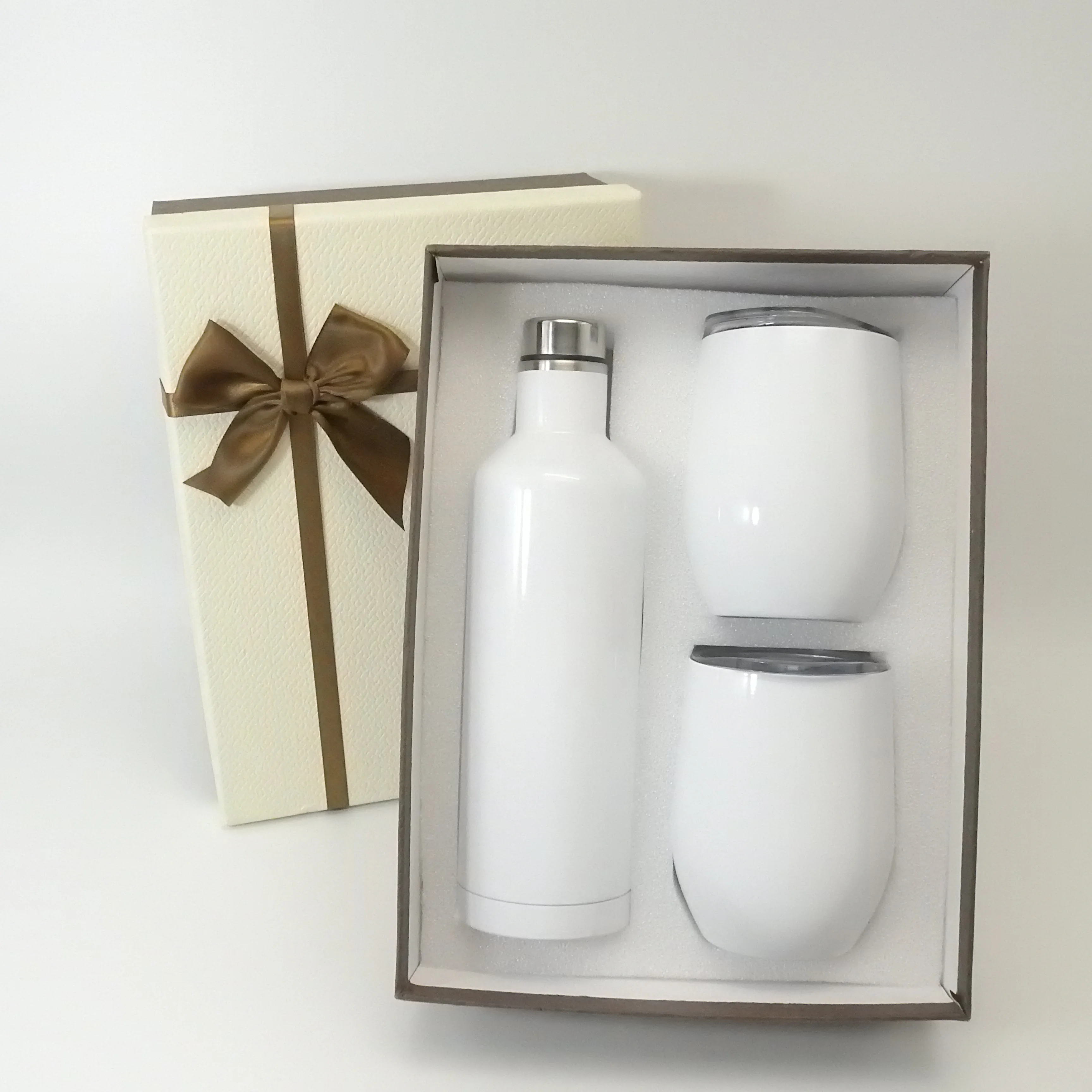 Sublimation Blanks Wine Set 500ml Stainless Steel Vacuum Insulated Double Wall Wine Set Bottle With Two Pcs Wine Cup For Gift, White
Sublimation Blanks Wine Set 500ml Stainless Steel Vacuum Insulated Double Wall Wine Set Bottle With Two Pcs Wine Cup For Gift, White