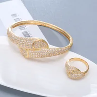 Luxury Hand Accessories Copper Women Wedding Jewelry Sets Rhinestone Big Bangle Ring Set
Luxury Hand Accessories Copper Women Wedding Jewelry Sets Rhinestone Big Bangle Ring Set