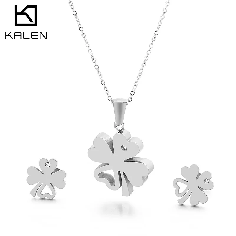 Anti Allergic Flower Shaped Stainless Steel Pendant Necklace And Studs Earring Jewelry Set For Women
Anti Allergic Flower Shaped Stainless Steel Pendant Necklace And Studs Earring Jewelry Set For Women