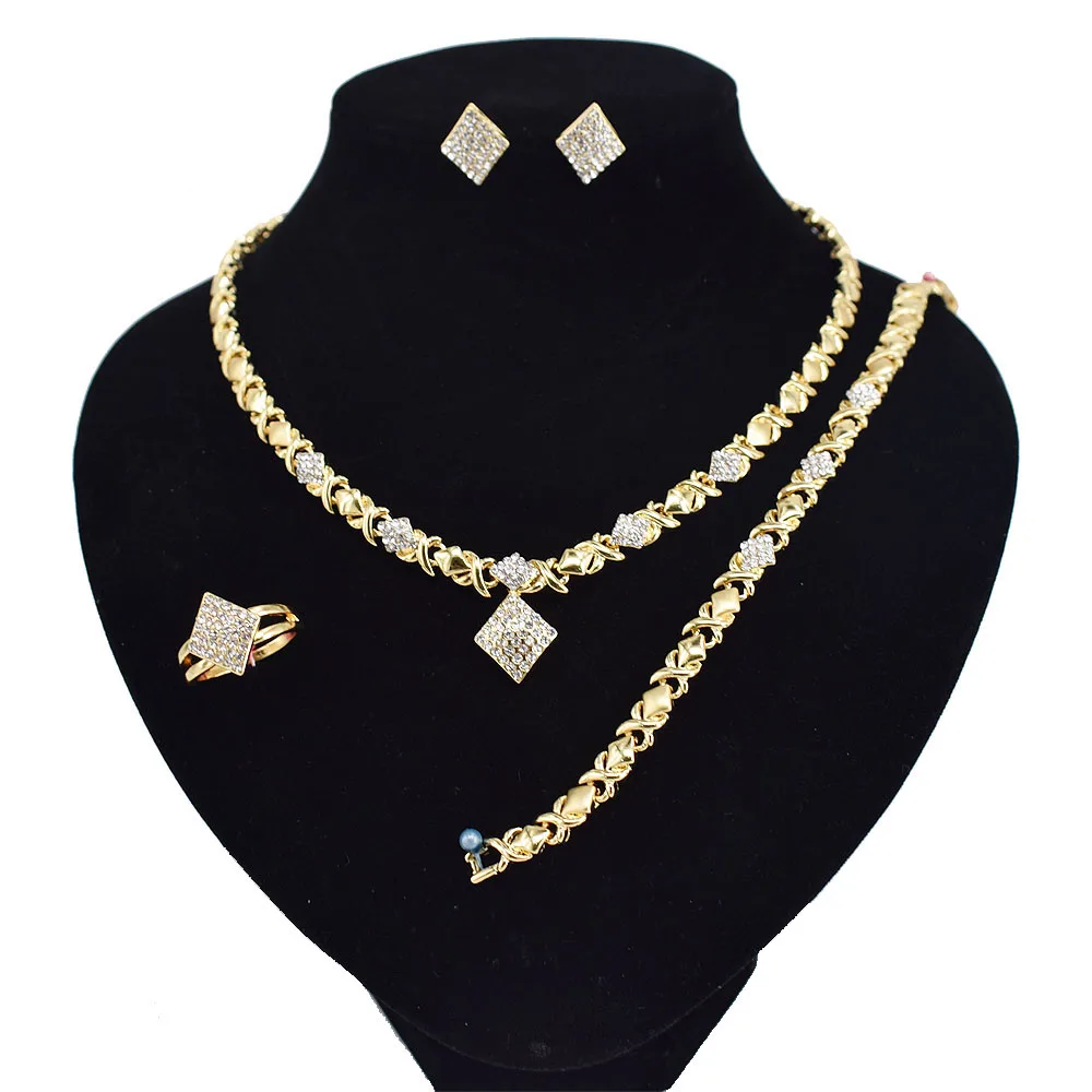 Latetest Wholesale Square geometry shaped diamond 18K gold plated necklace earrings jewelry set
Latetest Wholesale Square geometry shaped diamond 18K gold plated necklace earrings jewelry set