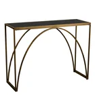 Mayco Hallway Mirrored Furniture Luxury Antique Gold Metal Console Table and Mirror