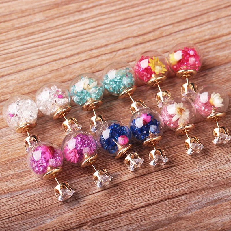 fashion trendy colorful crystal stud ball earring women 
fashion trendy colorful crystal stud ball earring women