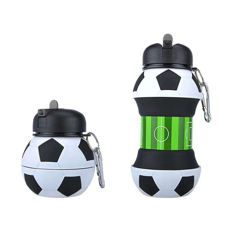 World Cup Food Grade Silicone Kids Outdoor Sports Multifunctional Foldable Water Bottle with Straw, Ball design
World Cup Food Grade Silicone Kids Outdoor Sports Multifunctional Foldable Water Bottle with Straw, Ball design